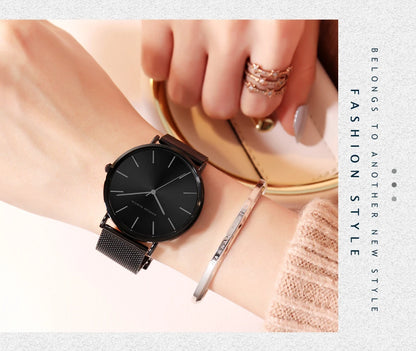 HANNAH MARTIN Brand Quality Stainless Steel Japan Quartz Women's Watch