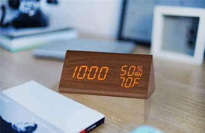 Wooden LED Alarm Clock