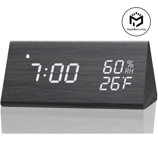 Wooden LED Alarm Clock