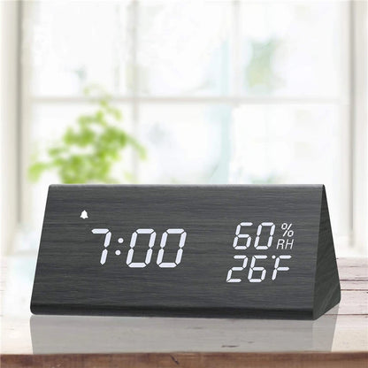 Wooden LED Alarm Clock