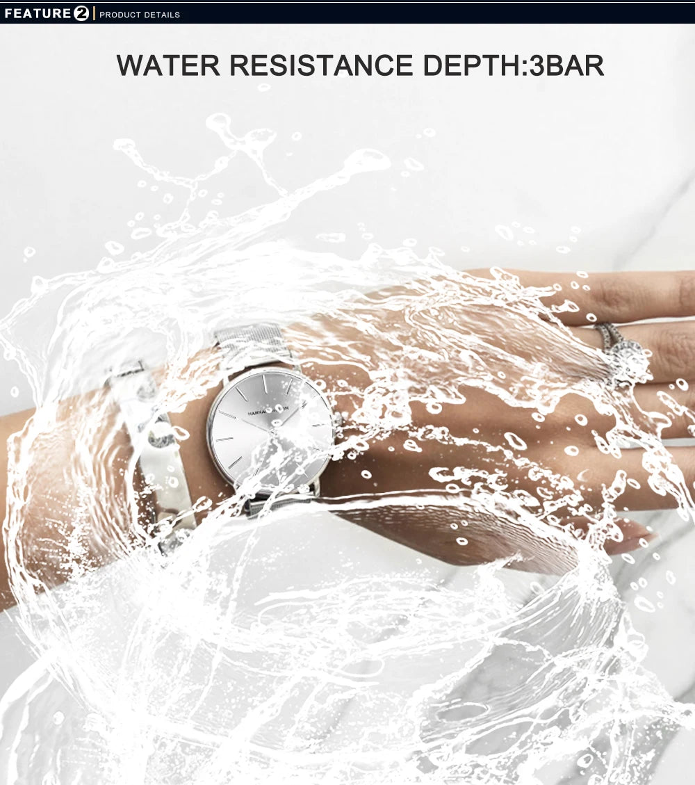 HANNAH MARTIN Brand Quality Stainless Steel Japan Quartz Women's Watch