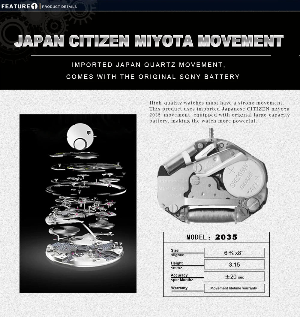 HANNAH MARTIN Brand Quality Stainless Steel Japan Quartz Women's Watch