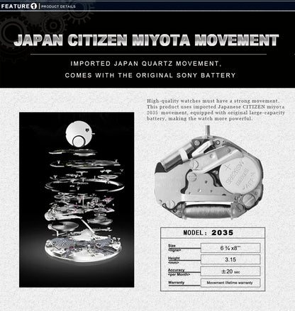 HANNAH MARTIN Brand Quality Stainless Steel Japan Quartz Women's Watch