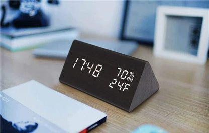 Wooden LED Alarm Clock
