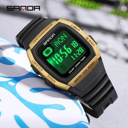SANDA New Fashion Youth Electronic Watch