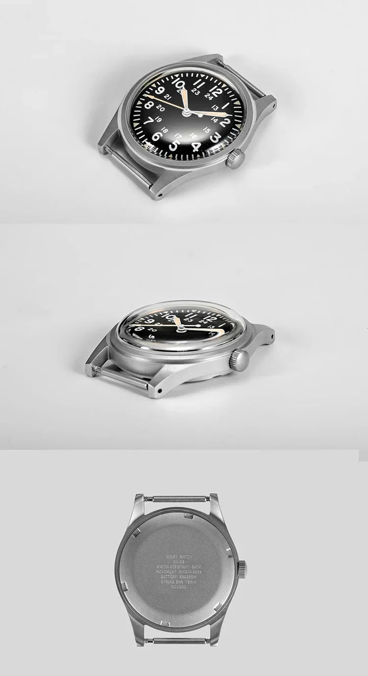 2025 New RDUNAE RA03 34.5mm Military Men Analog Watch