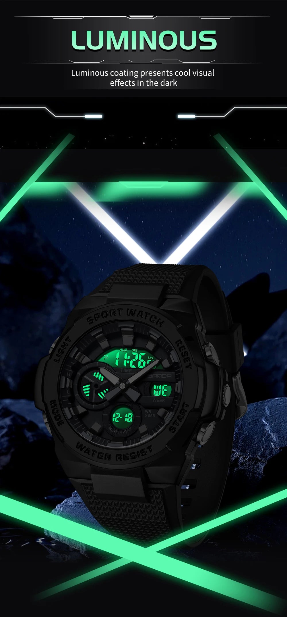 Fashion SANDA Mens Sport watch