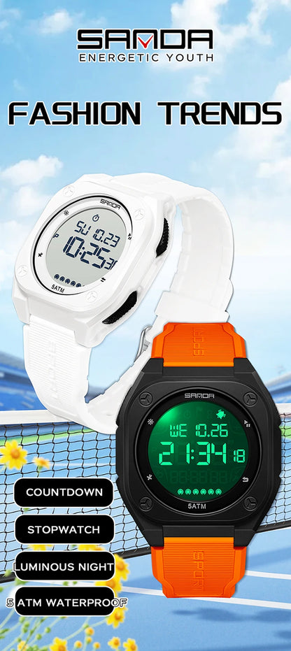 SANDA New Fashion Men Electronic Watch