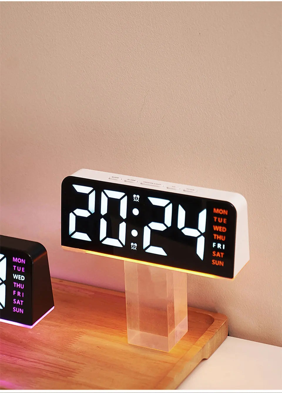 7'' LED Digital Alarm Clock/Night Light