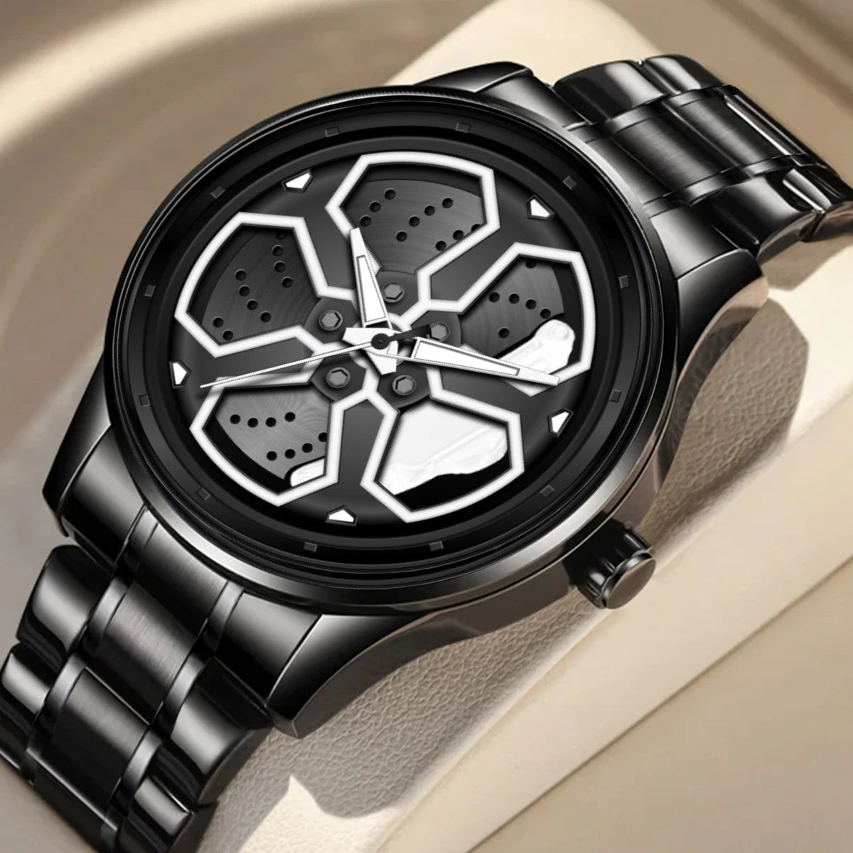 Spinning Car Rim Watch