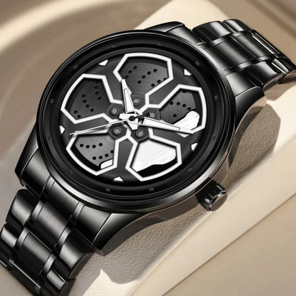 Spinning Car Rim Watch