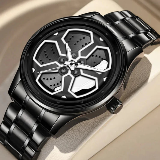 Spinning Car Rim Watch