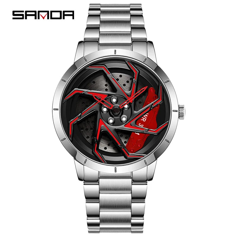 SANDA Spinning Car Rim Watch