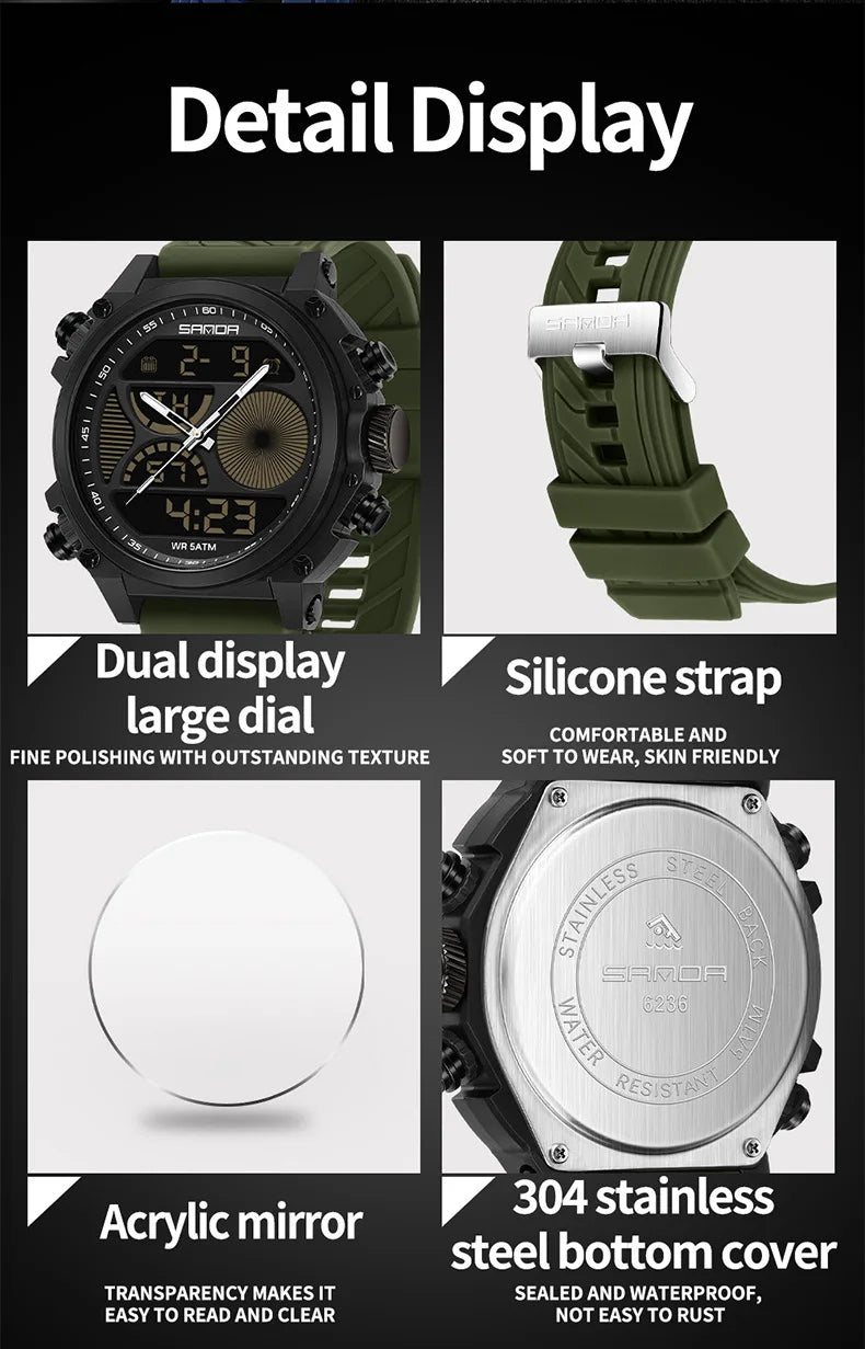 SANDA 6236 Military Led Digital Watch