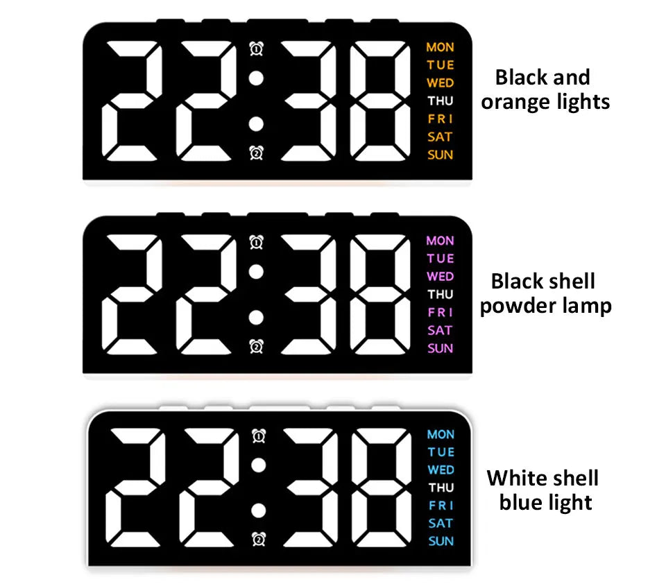 7'' LED Digital Alarm Clock/Night Light