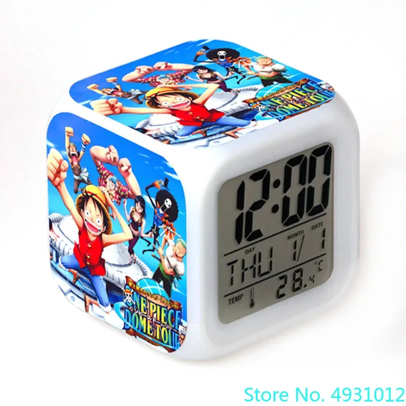 8x8x8cm Anime One Piece LED Alarm