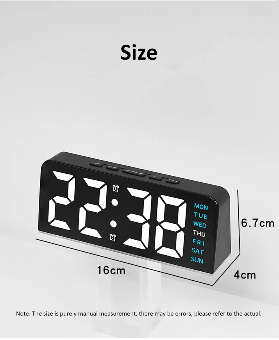7'' LED Digital Alarm Clock/Night Light