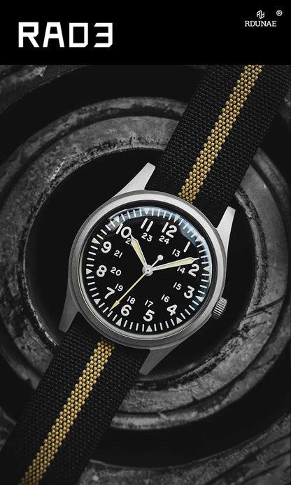 2025 New RDUNAE RA03 34.5mm Military Men Analog Watch