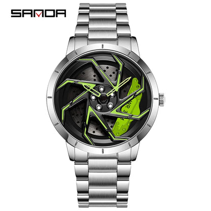 SANDA Spinning Car Rim Watch