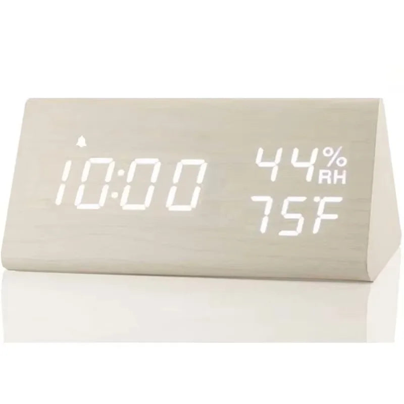 Wooden LED Alarm Clock