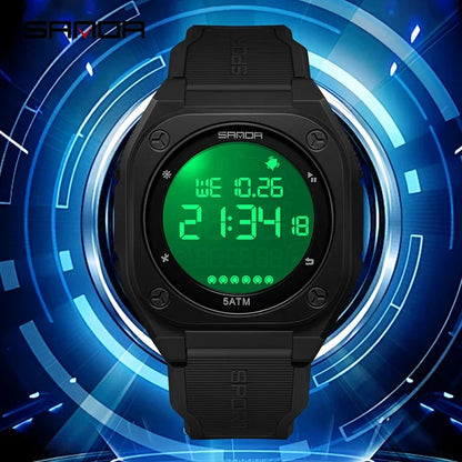 SANDA New Fashion Men Electronic Watch
