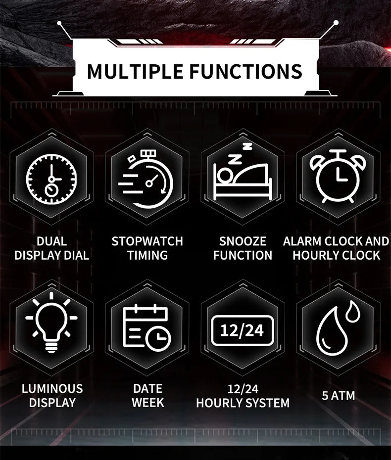 SANDA 6236 Military Led Digital Watch