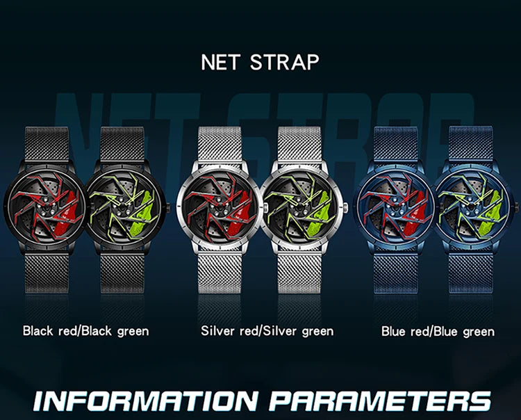 SANDA Spinning Car Rim Watch