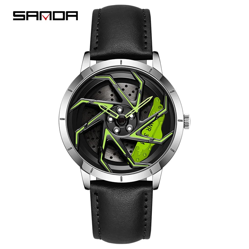 SANDA Spinning Car Rim Watch