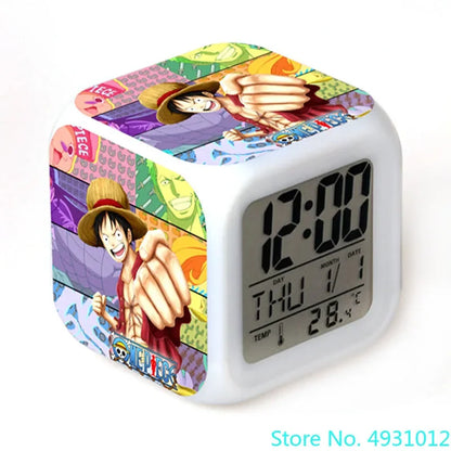 8x8x8cm Anime One Piece LED Alarm