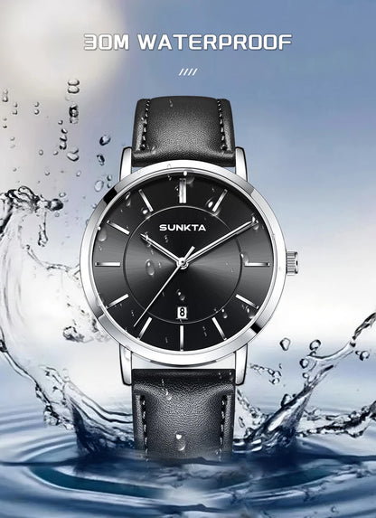 LIGE Sunkta Ultra Thin Watches for Retro Business