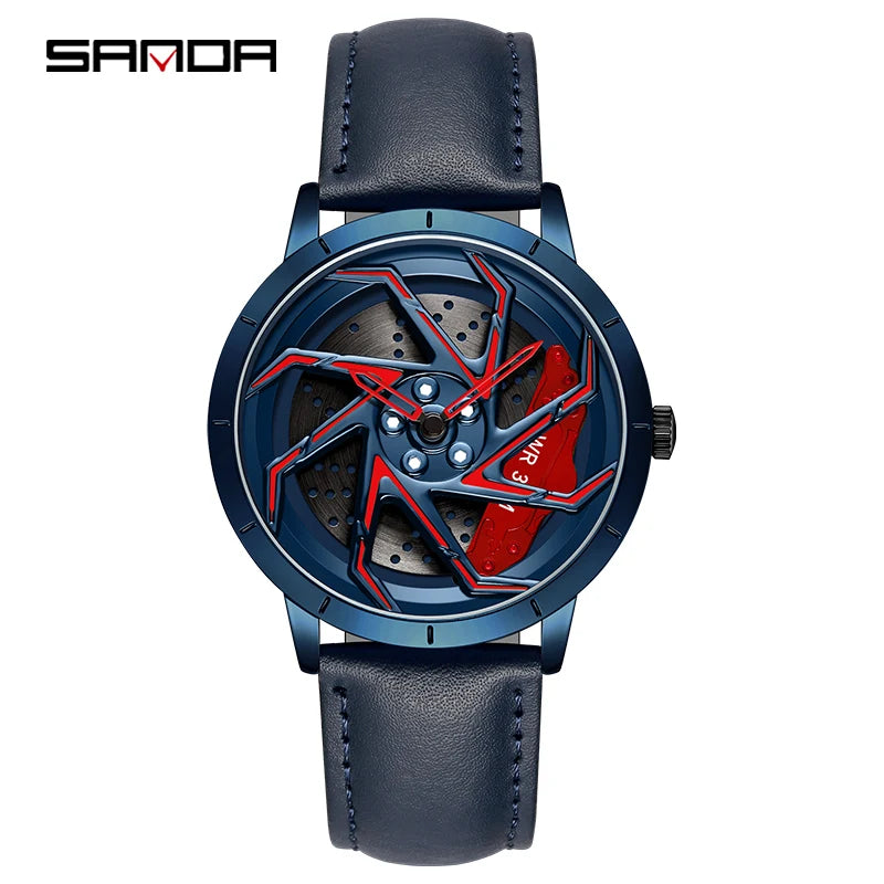 SANDA Spinning Car Rim Watch