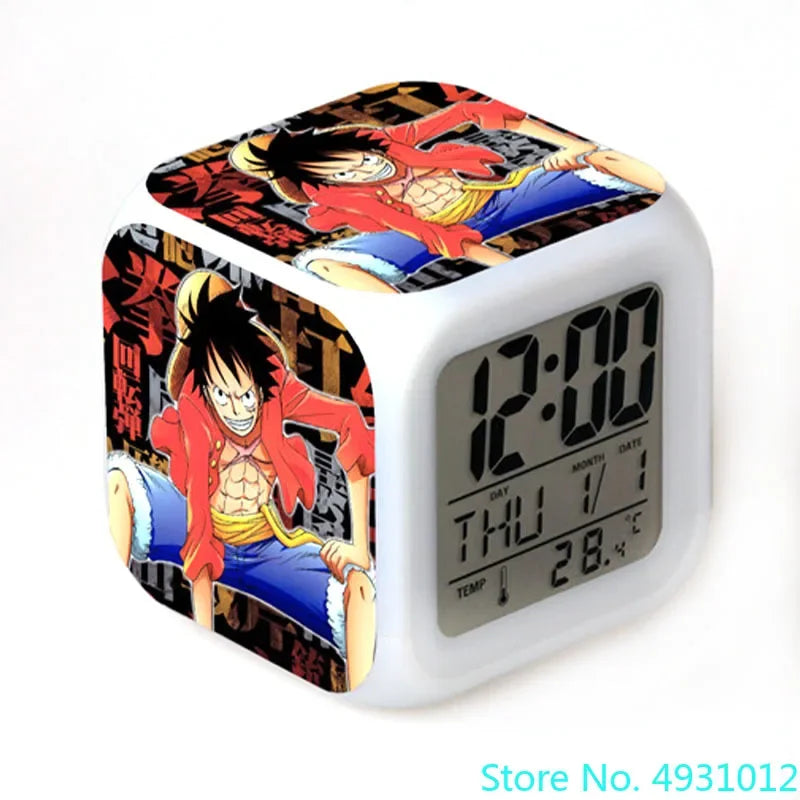 8x8x8cm Anime One Piece LED Alarm