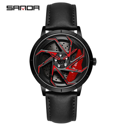 SANDA Spinning Car Rim Watch