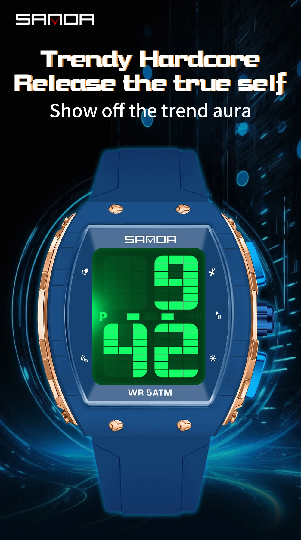 SANDA Fashion Men's Digital Watch