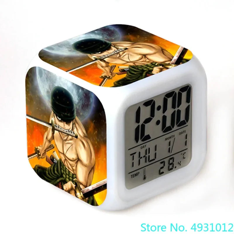 8x8x8cm Anime One Piece LED Alarm