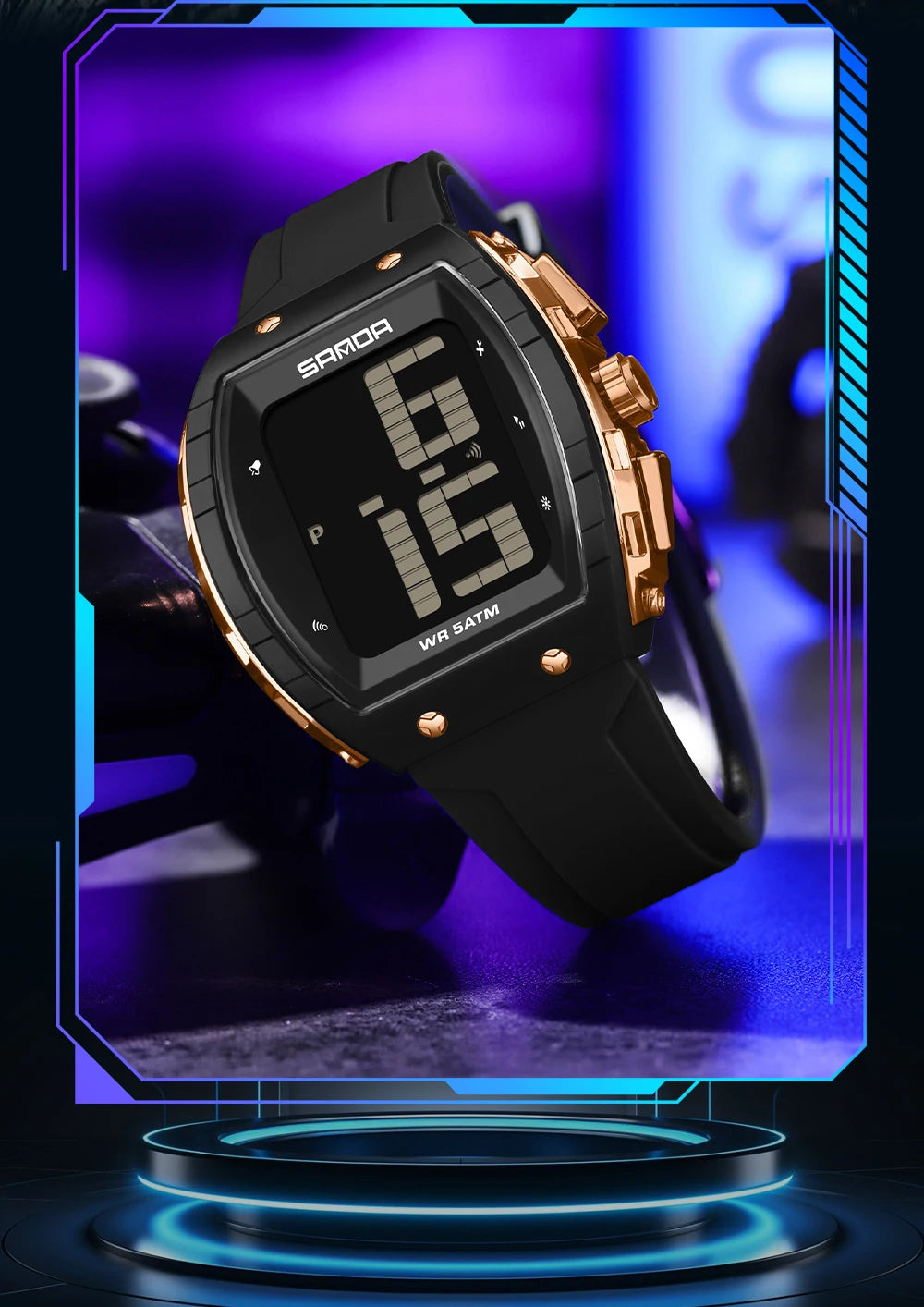 SANDA Fashion Men's Digital Watch