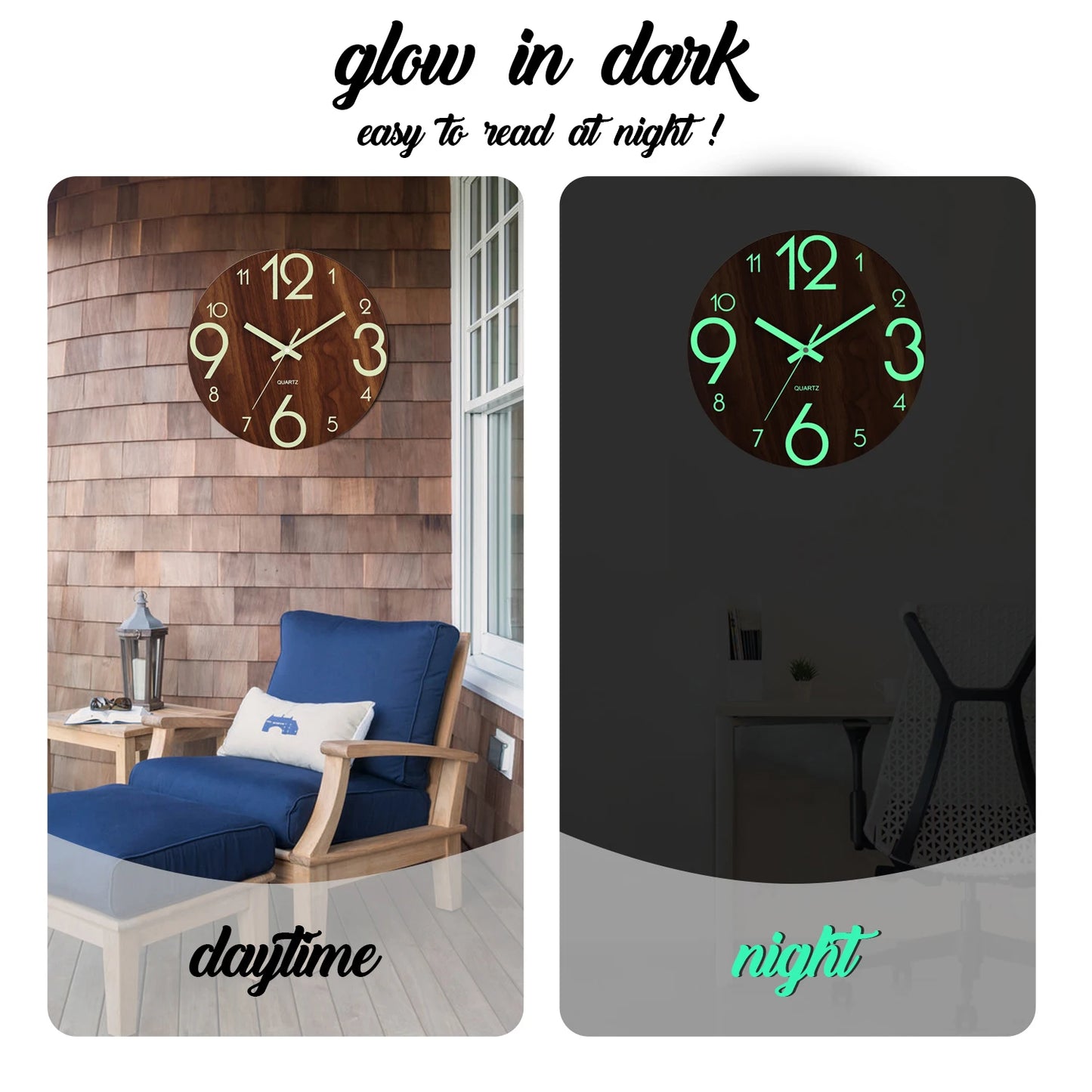 12 Inch Luminous Nordic Clock