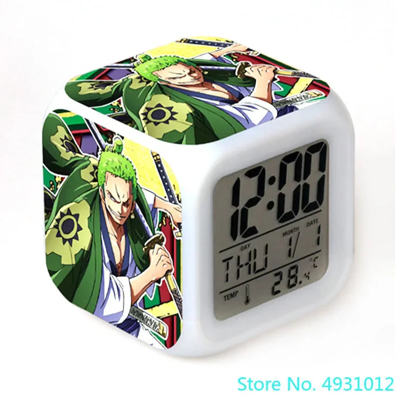 8x8x8cm Anime One Piece LED Alarm