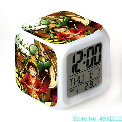 8x8x8cm Anime One Piece LED Alarm