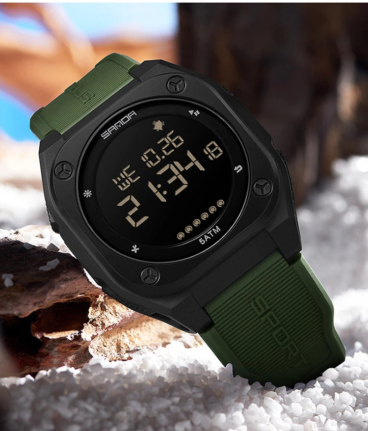 SANDA New Fashion Men Electronic Watch
