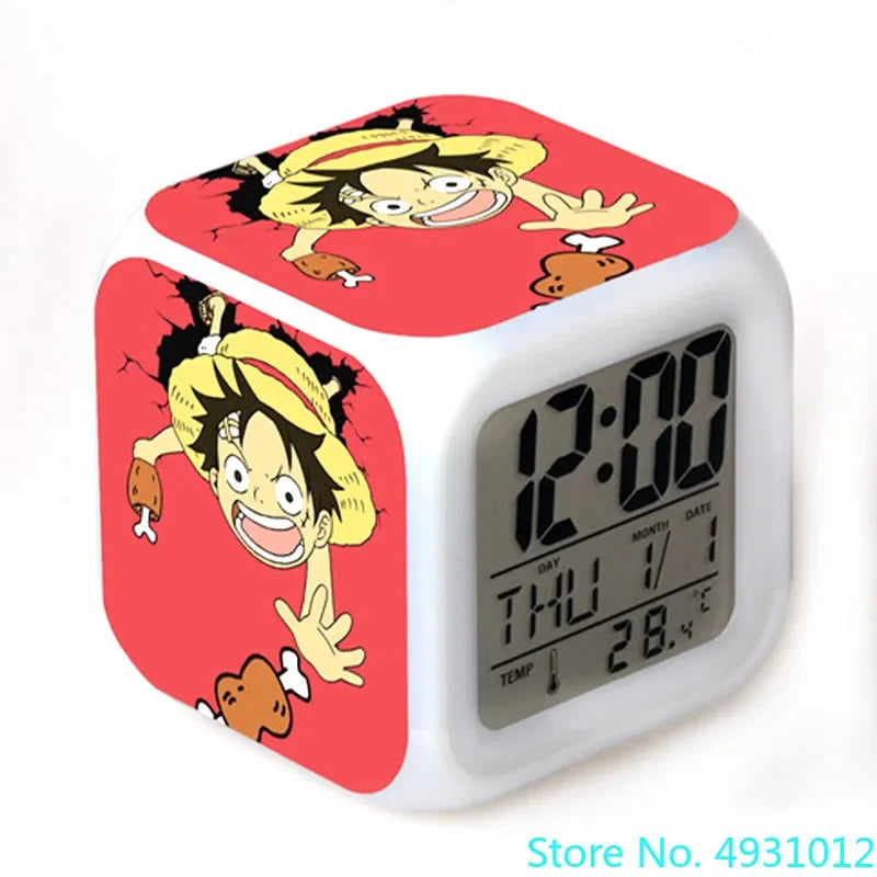 8x8x8cm Anime One Piece LED Alarm