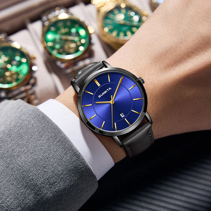 LIGE Sunkta Ultra Thin Watches for Retro Business