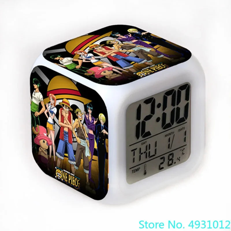 8x8x8cm Anime One Piece LED Alarm