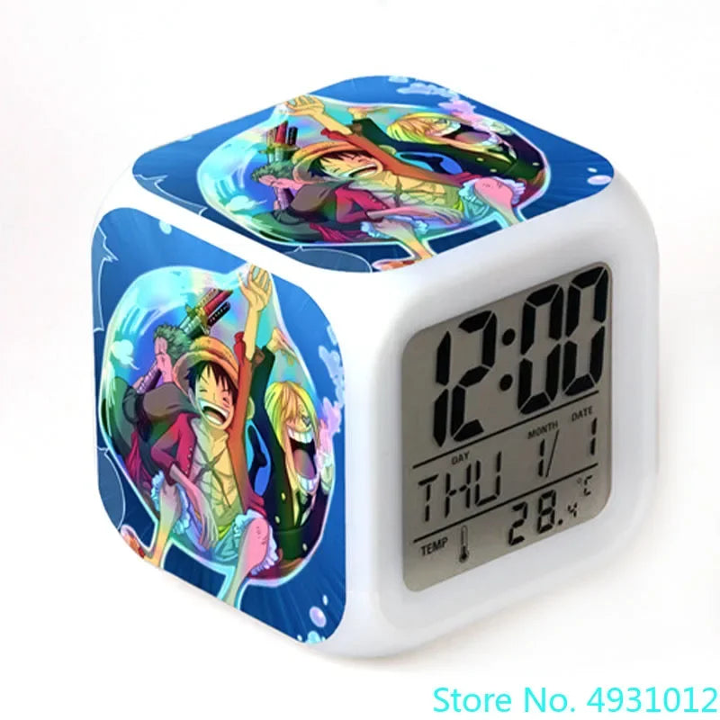 8x8x8cm Anime One Piece LED Alarm
