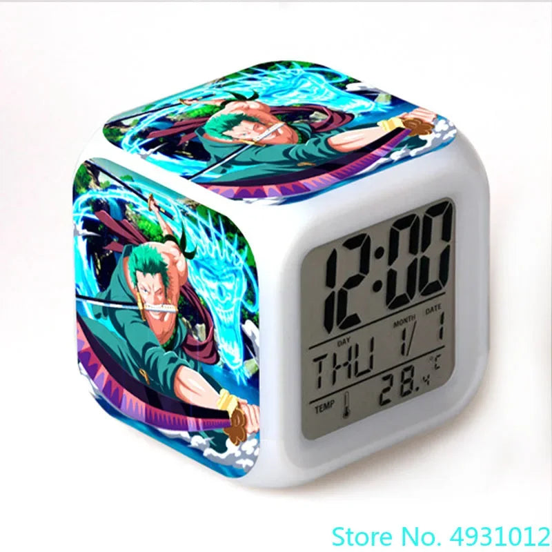 8x8x8cm Anime One Piece LED Alarm