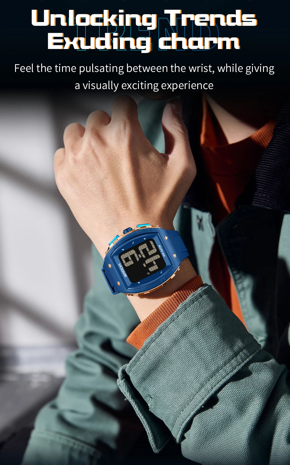 SANDA Fashion Men's Digital Watch