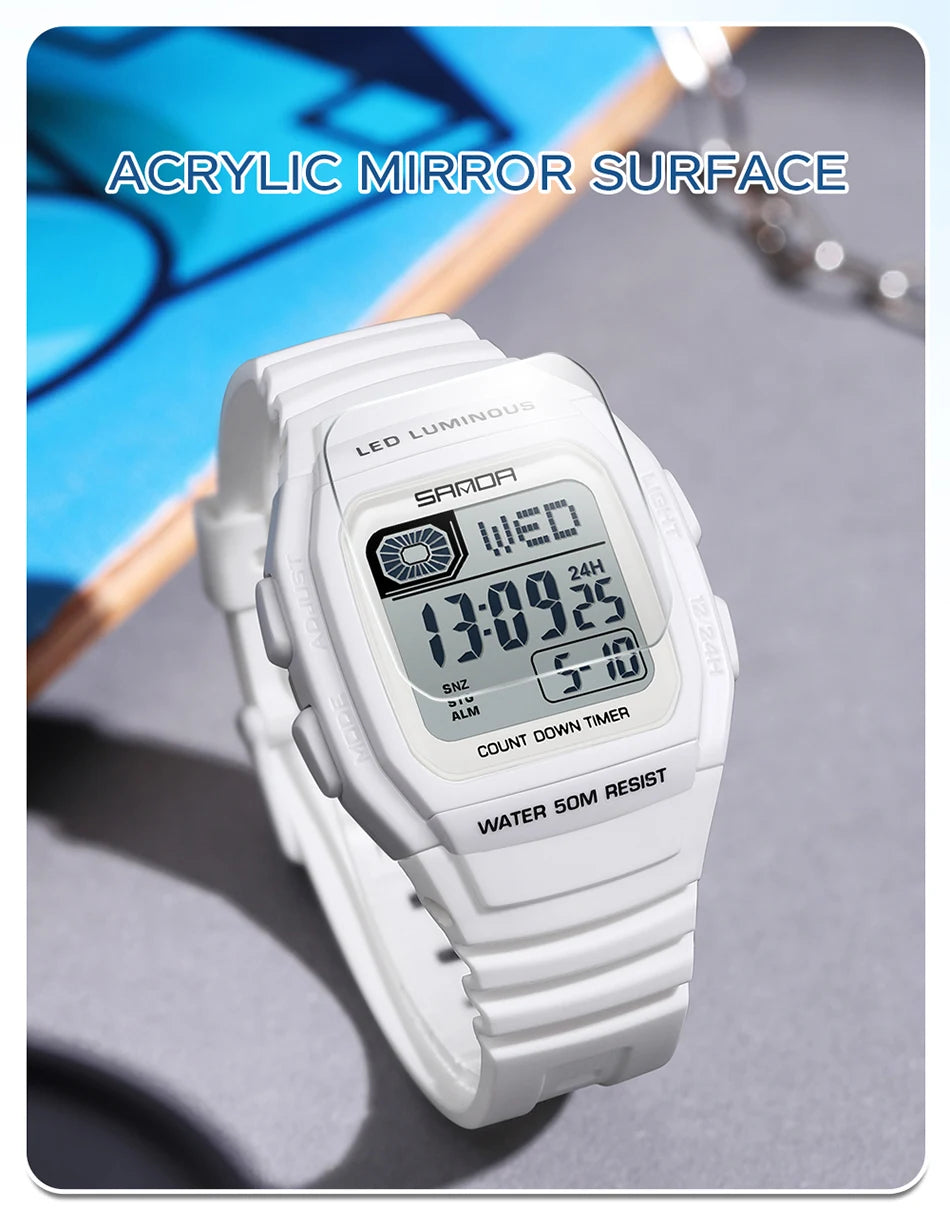 SANDA New Fashion Youth Electronic Watch