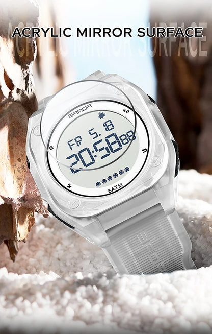 SANDA New Fashion Men Electronic Watch
