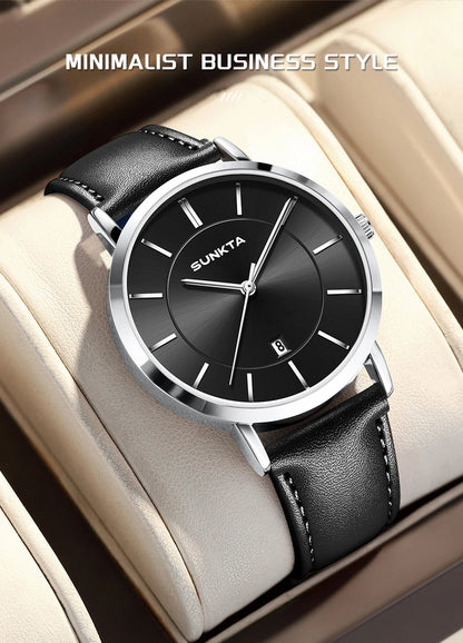 LIGE Sunkta Ultra Thin Watches for Retro Business