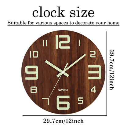12 Inch Luminous Nordic Clock